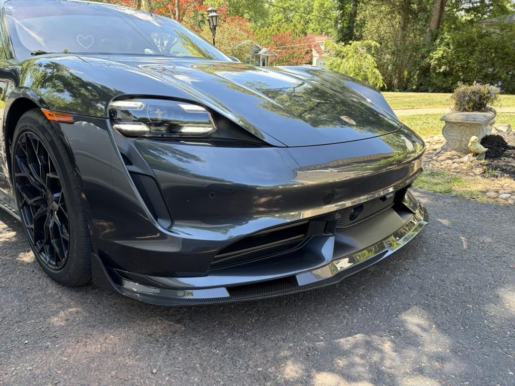 TCI Carbon Fiber Front Splitter Lip - Porsche Taycan Turbo