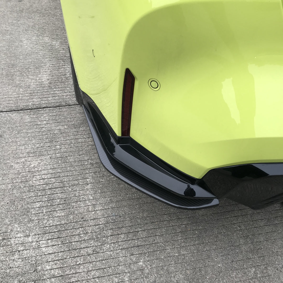 Dry Carbon Fiber Rear bumper Canard Extension - BMW G80 & G81 M3 / G82 & G83