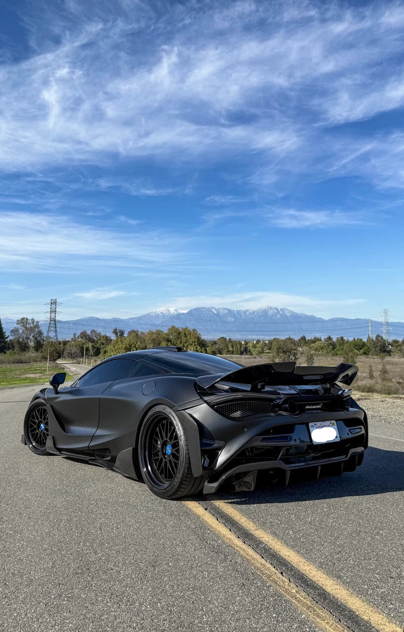 McLaren 720s Carbon Fiber TCI Rear Replacement Bumper With Diffuser
