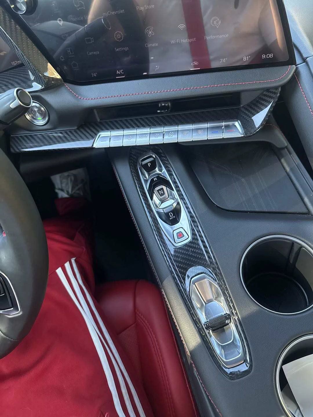 Carbon Fiber Dash Navigation Display Screen Upper Trim - Corvette C8 Z06 Stingray 26