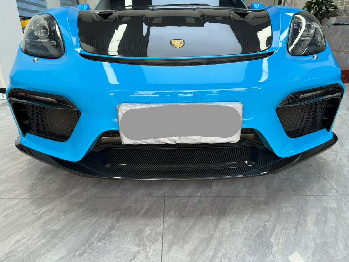 Semi Carbon Fiber GT4RS Style Front bumper upgrade - Porsche 718 Cayman Boxster