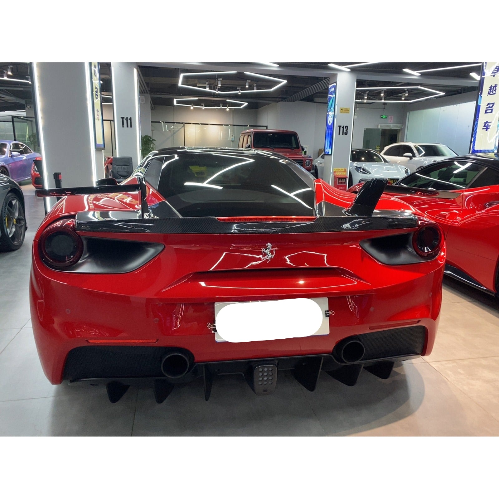 Carbon Fiber Rear Aero Wing - Ferrari 488
