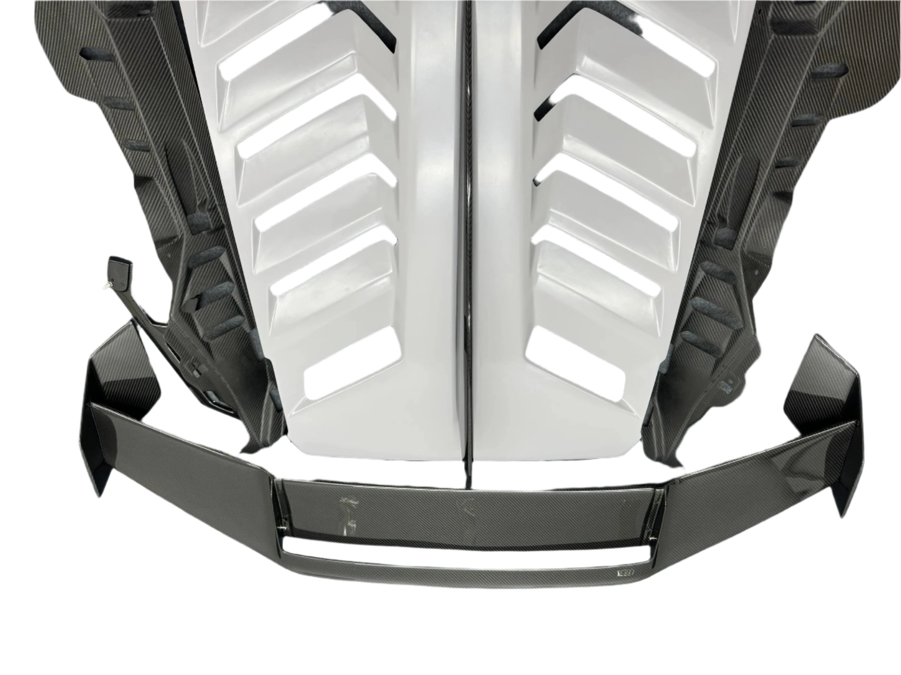 Half Carbon Fiber STO Style Rear Engine Hood Cover - Lamborghini Huracan LP580/LP610/EVO
