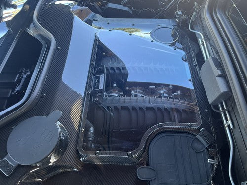 Prepreg Carbon Fiber Engine Bay Cover - Corvette C8 Z51 Z06 HTC Convertible 2020-2023