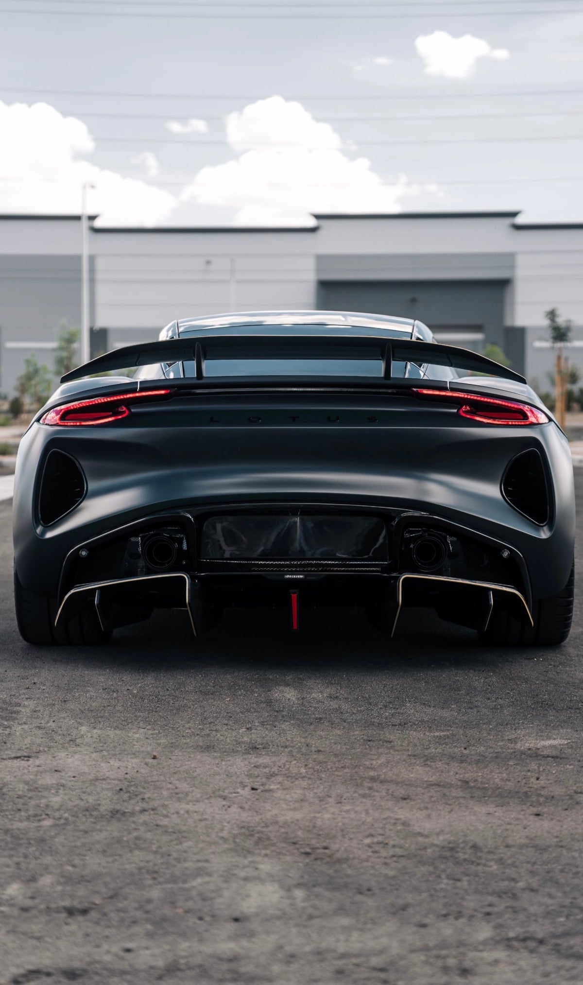 Carbon Fiber V Style Rear Diffuser w/LED - Lotus Emira