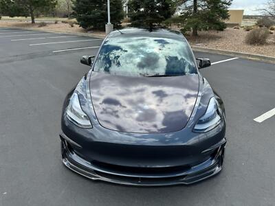 Carbon Fiber V Style Front Lip - Tesla Model 3