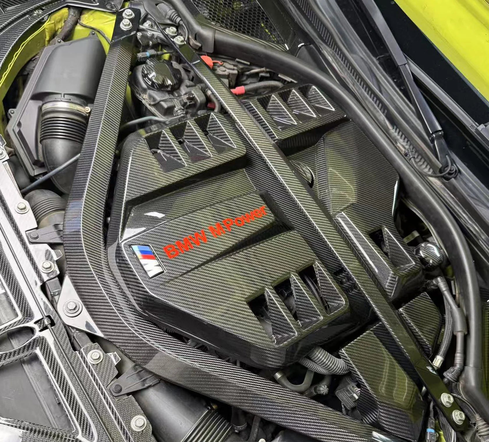 Carbon Fiber Strut Brace V3 - BMW G80/G81/G82/G83 G87 S58