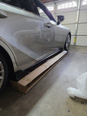 Gloss Black Side Skirt Extensions V3 - 2021-2025 Lexus IS300 IS350