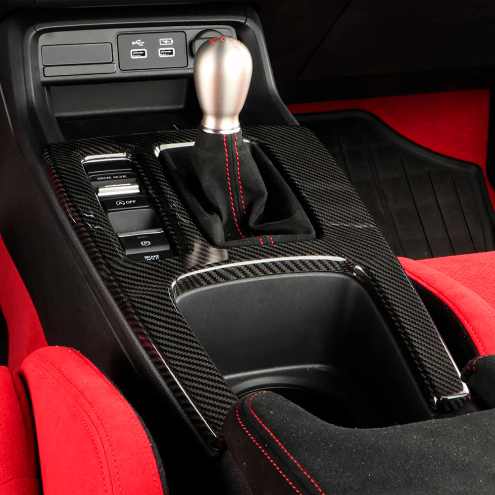 Carbon Fiber Gear Shift Panel Cover Trim - Honda Civic 11th Type R FL5 (LHD)