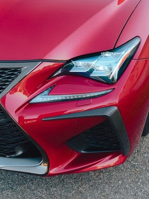 CARBON FIBER FRONT BUMPER GARNISH AIR VENT FANG TRIM COVER - CARBON FIBER FRONT BUMPER GARNISH AIR VENT FANG TRIM COVER