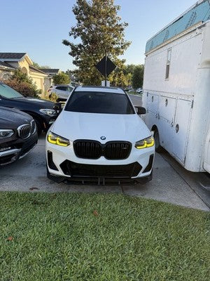 Gloss Black MP front lip - 2022-24 BMW G01 X3 G02 X4 LCI