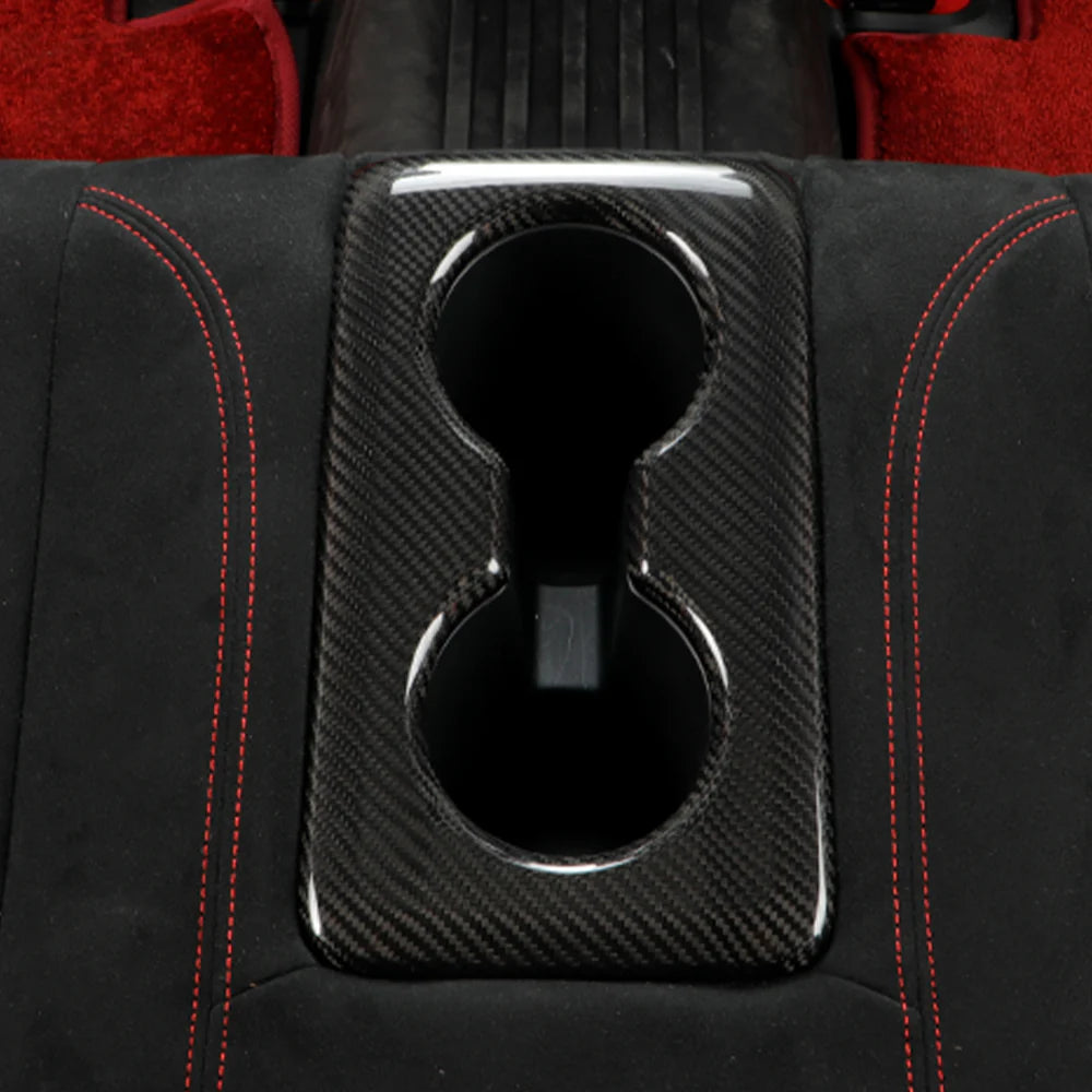 Carbon Fiber Rear Cup Holder Cover - Honda Civic Type R FL5