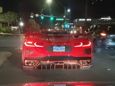 Gloss Black Rear Aggressive Diffuser - 2020-2025 Corvette C8 Z51