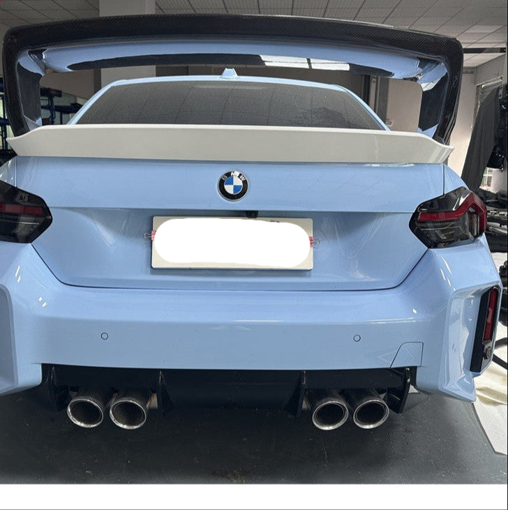 Dry Carbon Fiber Rear Trunk N Style Spoiler Wing w/ base - BMW G87 M2 / G42 M240i