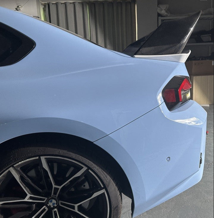 Dry Carbon Fiber Rear Trunk N Style Spoiler Wing w/ base - BMW G87 M2 / G42 M240i