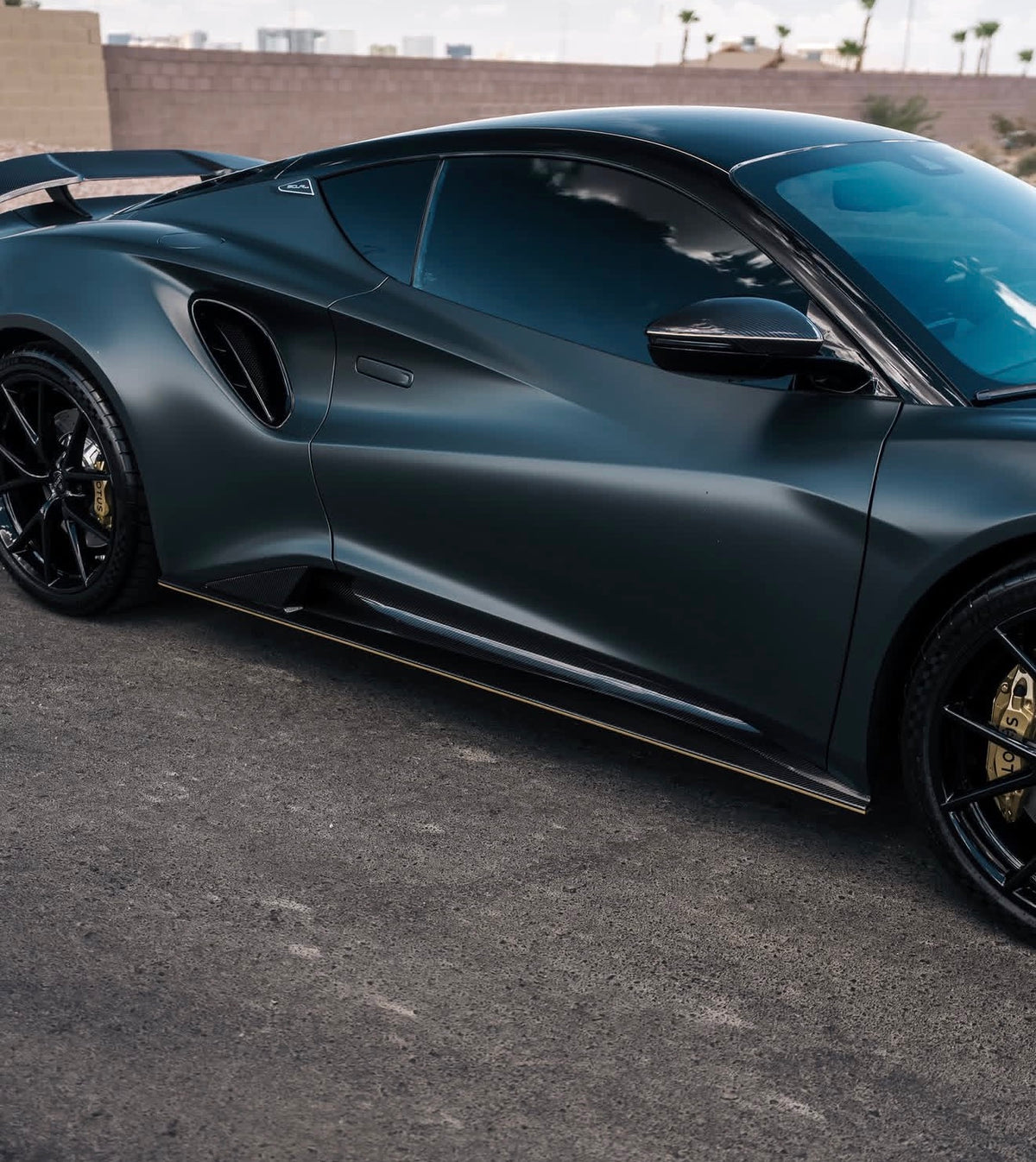 Carbon Fiber V Style Side Skirt Rocker Panel - Lotus Emira