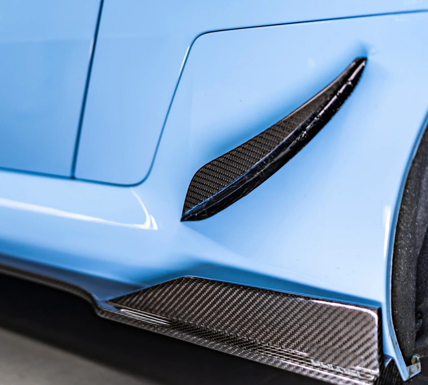 Carbon Fiber Rear Side Skirt Canards - BMW G87 M2