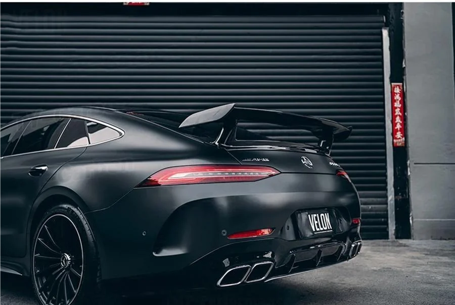 V2 Aggressive Carbon fiber Rear Spoiler Wing Mercedes Benz AMG GT43 GT50 GT53 GT63 2019 2024