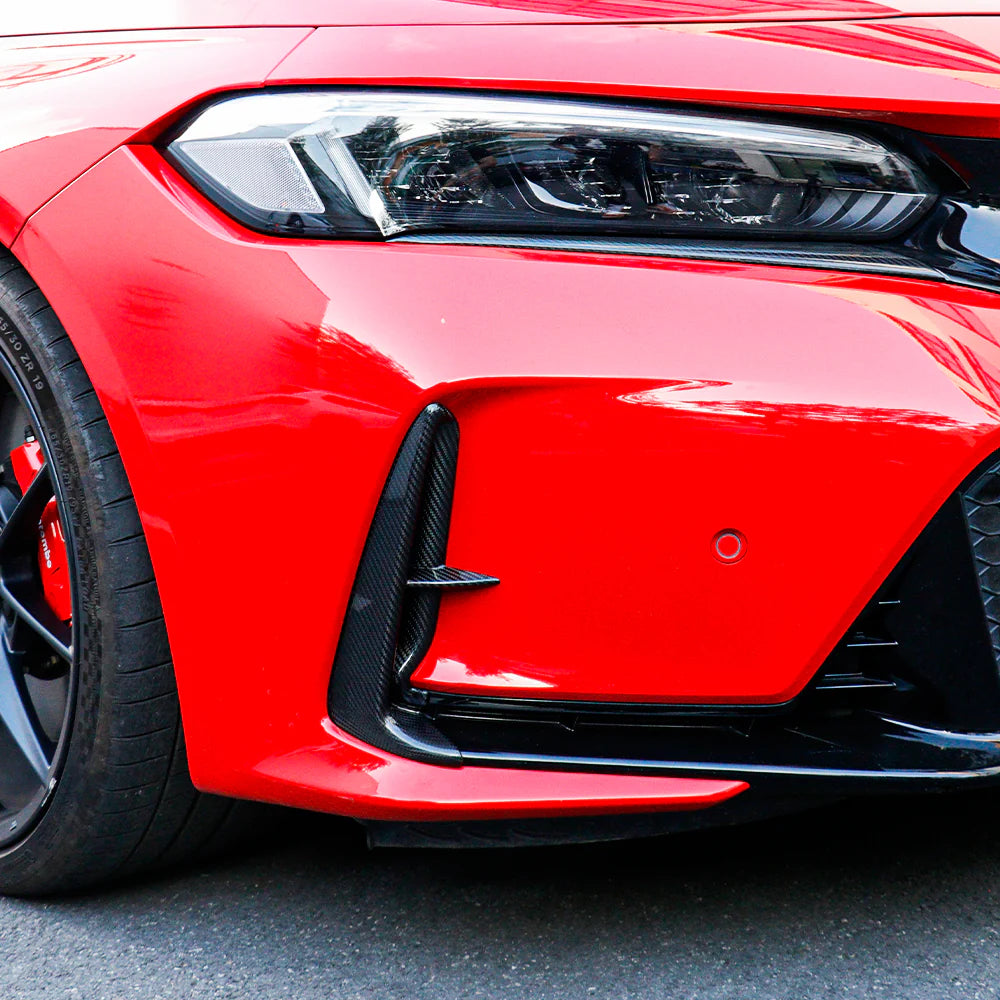 Carbon Fiber Front Bumper Vent Trim - Honda civic Type R FL5