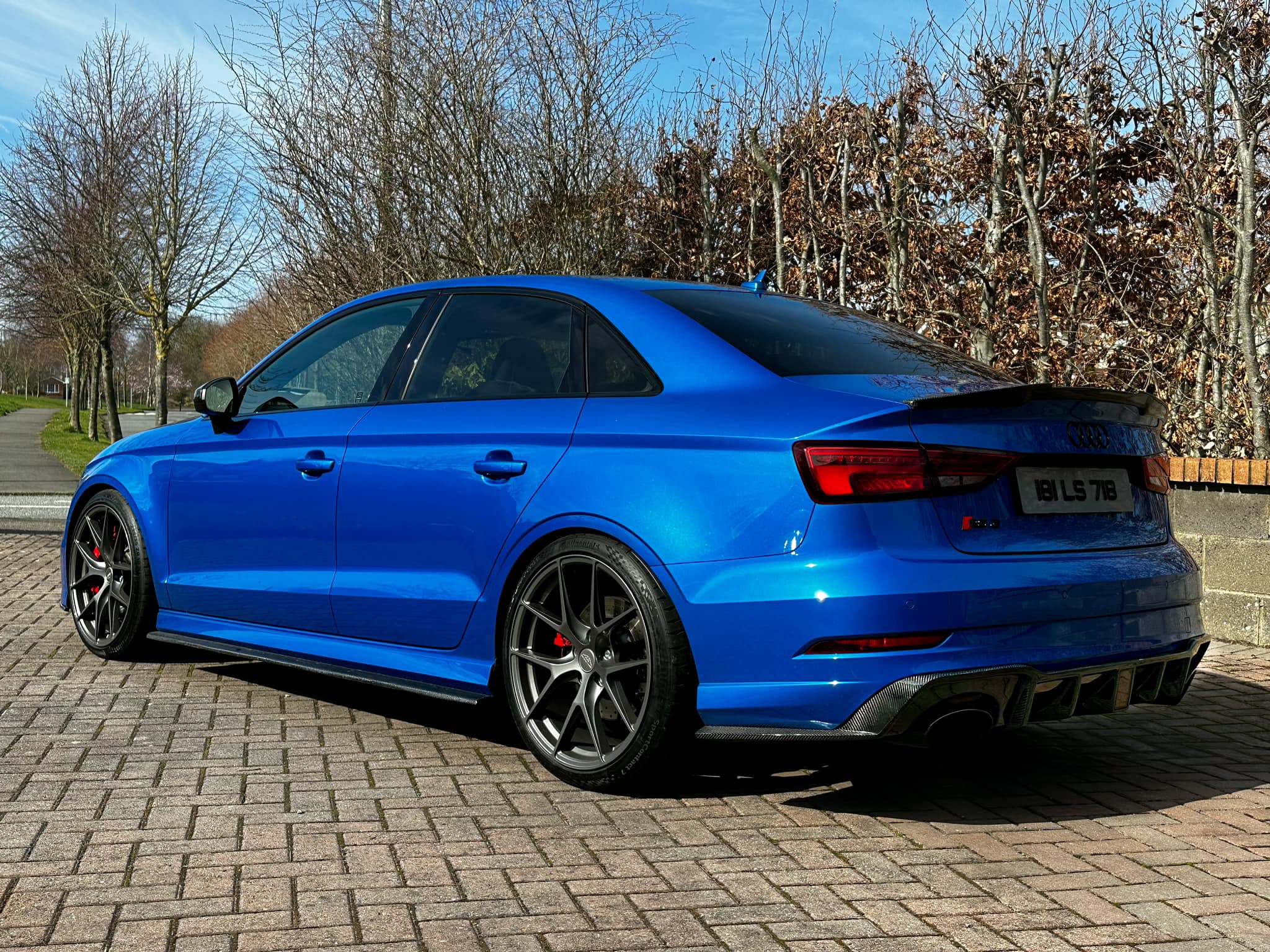 Carbon Fiber Diffuser W/ Brake Light- Audi RS3 8v
