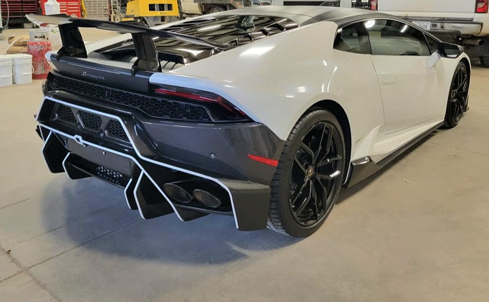 Carbon Fiber Performance Style Rear Wing w/ base-  Lamborghini Huracan
