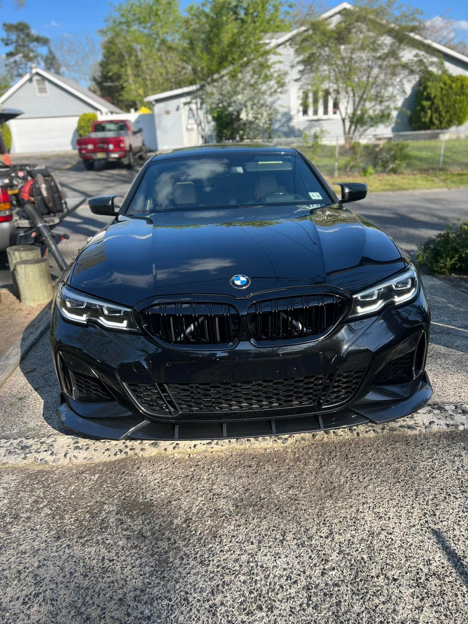 Gloss Black Dual Slat Front Grilles - BMW G20 / G28 3 Series