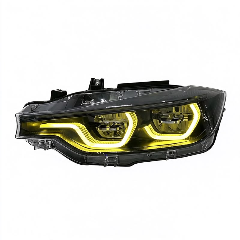 LED F8X Style M3 M4 Yellow/White Switchback DRL Color Headlight Replacement Set Upgrade - BMW F30 F31 3 Series 2012–2018