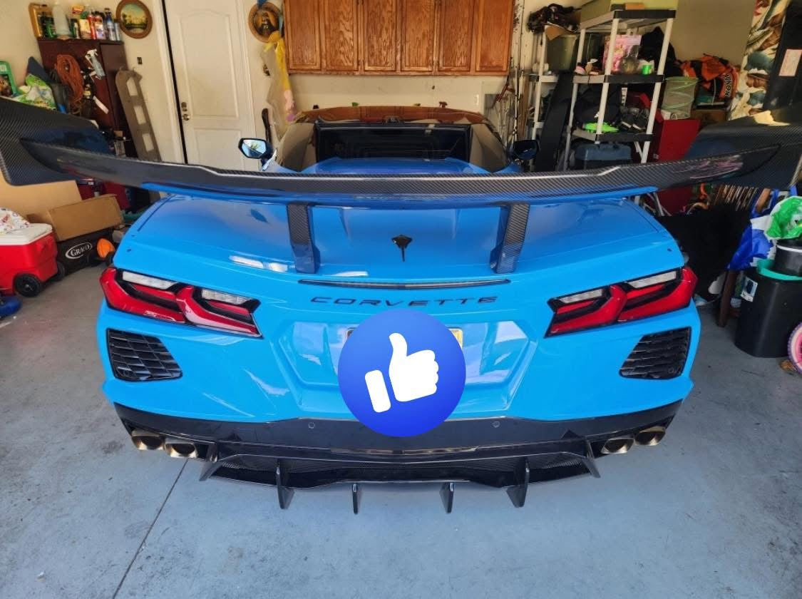 Prepreg Carbon Fiber ZR1 Style Rear Wing - Chevrolet Corvette C8