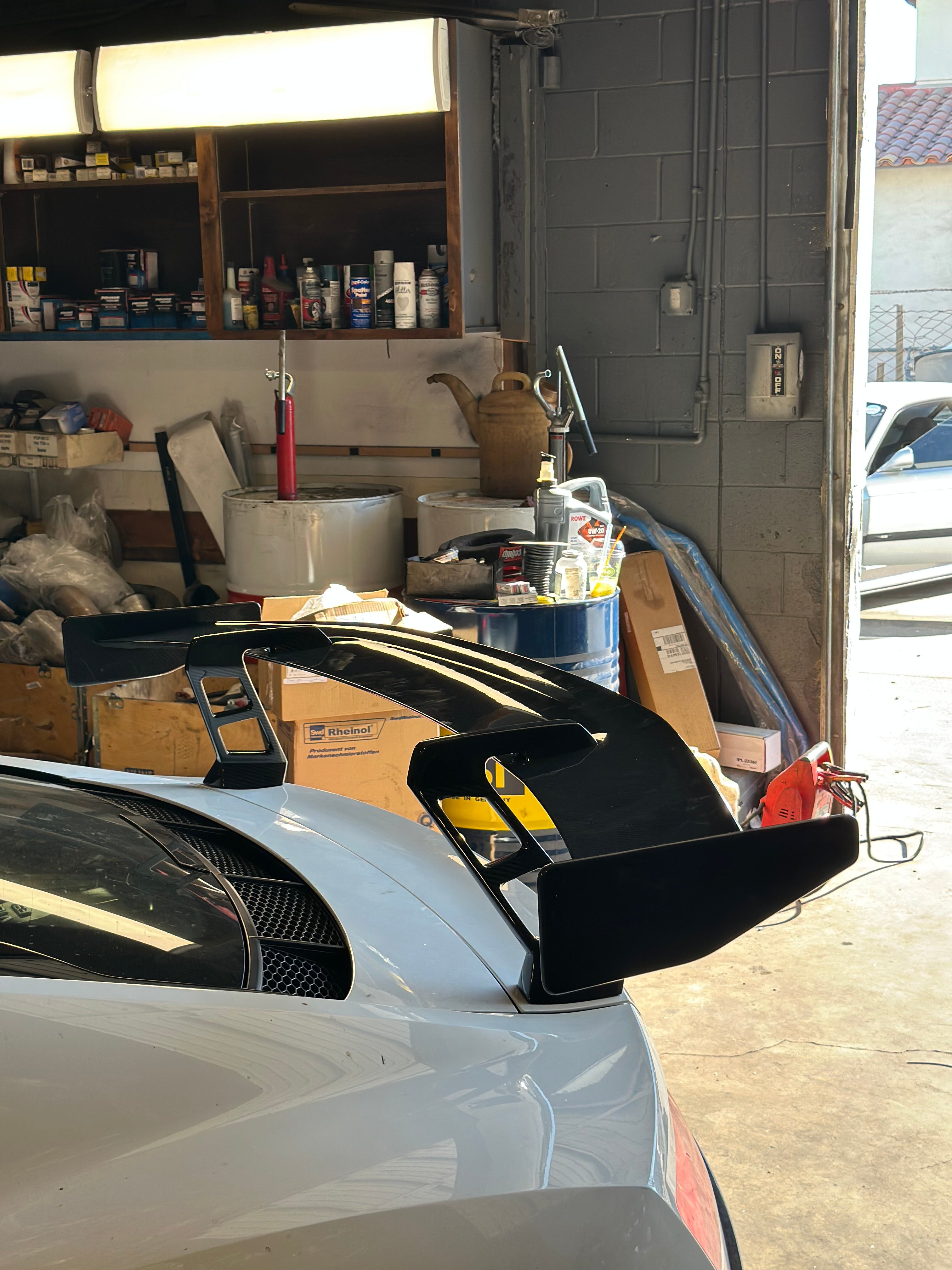 prepreg Carbon Fiber Performance Style V2 Rear High Rise Wing - Audi R8 V10 Gen 2
