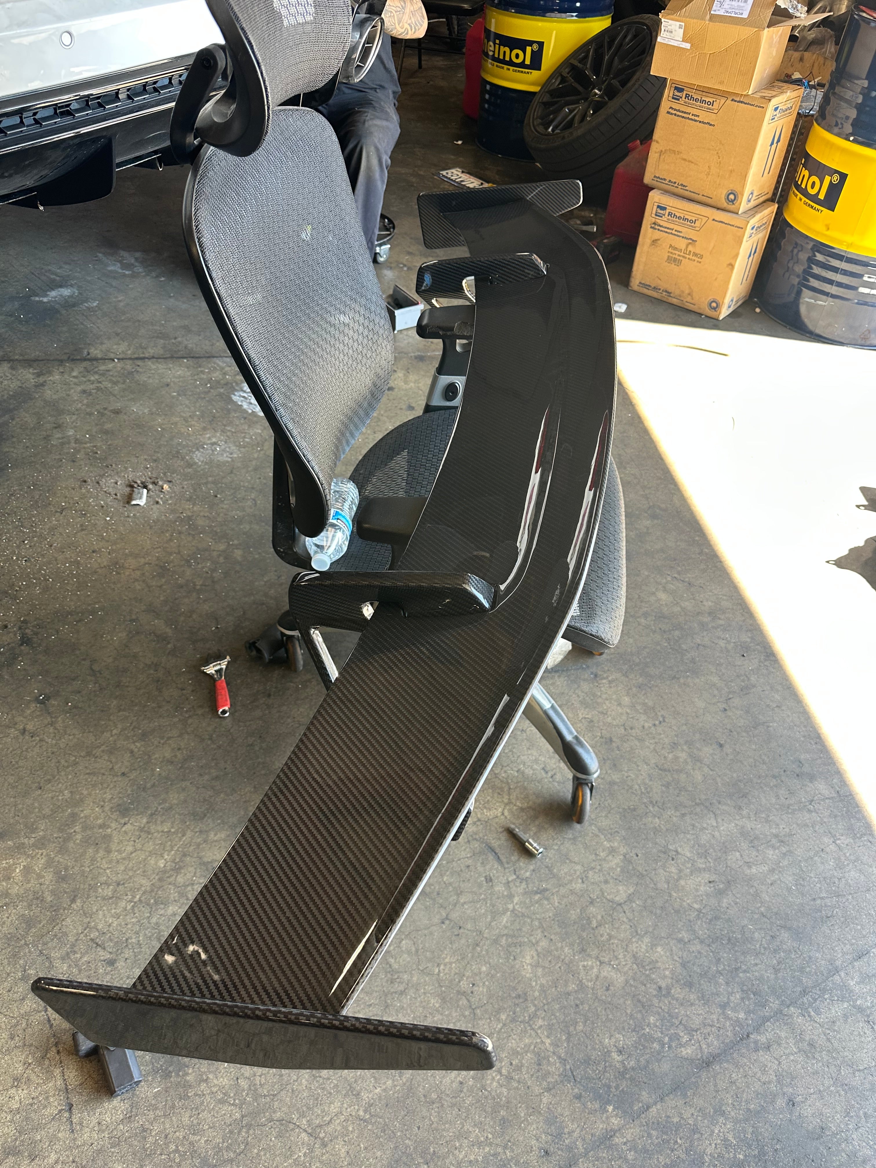 prepreg Carbon Fiber Performance Style V2 Rear High Rise Wing - Audi R8 V10 Gen 2