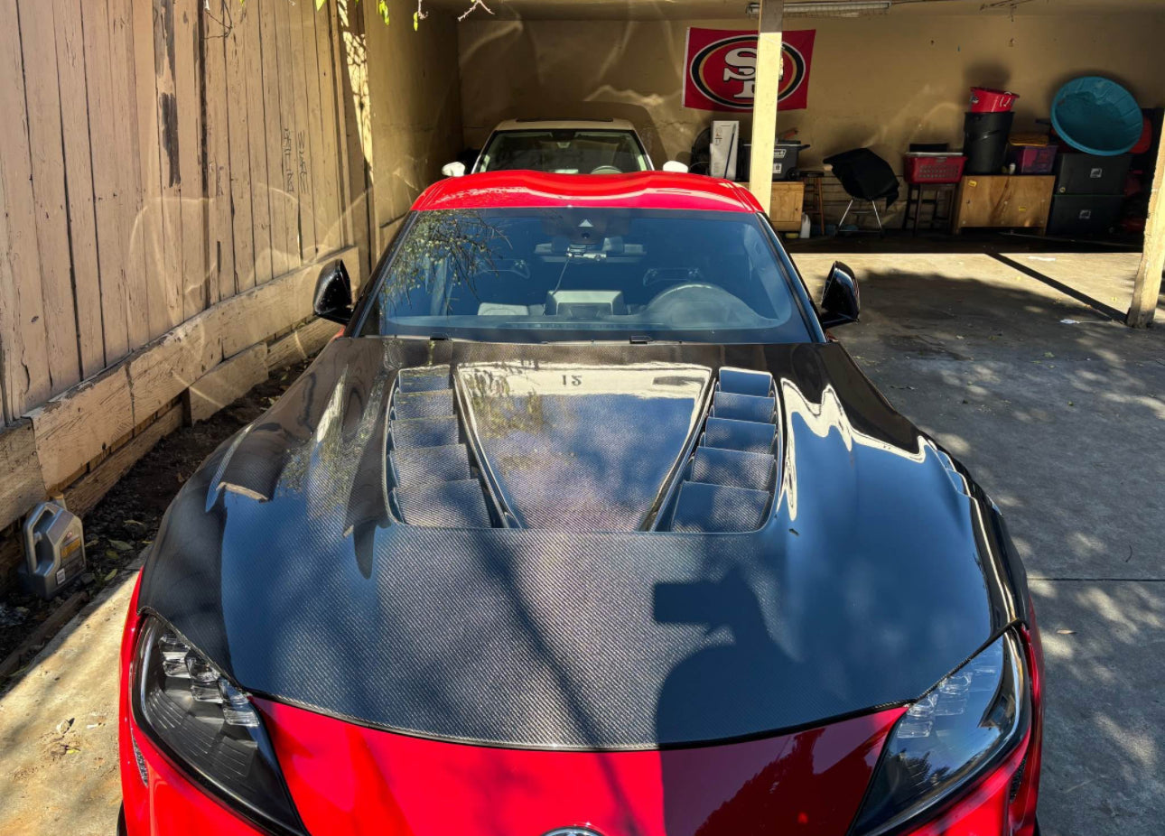 Carbon Fiber vented VRS Style Hood - Toyota Supra A90/A91