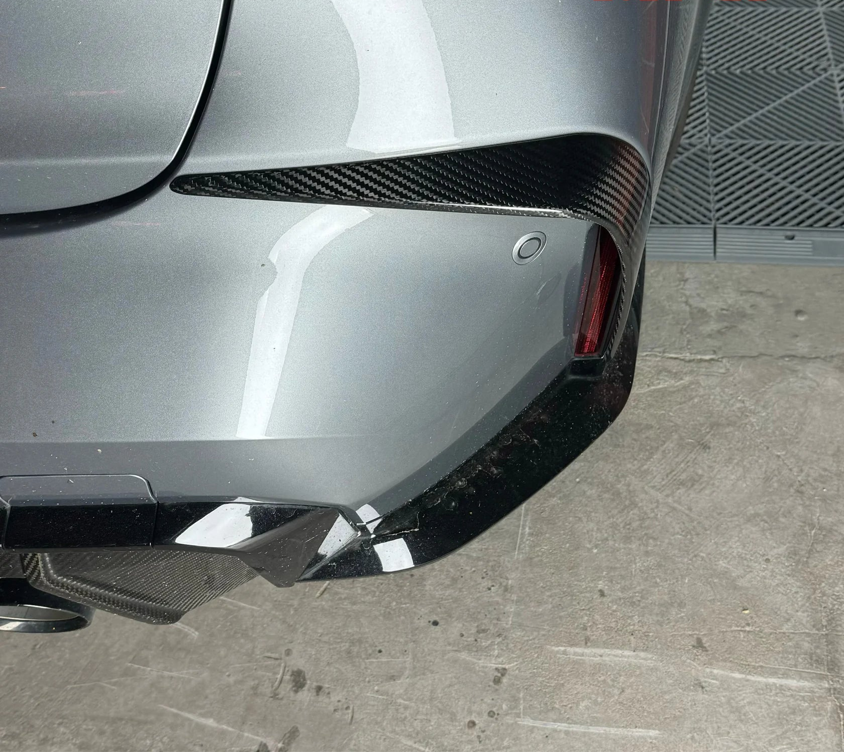 Carbon Fiber Rear Bumper Canard Trim - Bmw G80 M3 / G82 M4