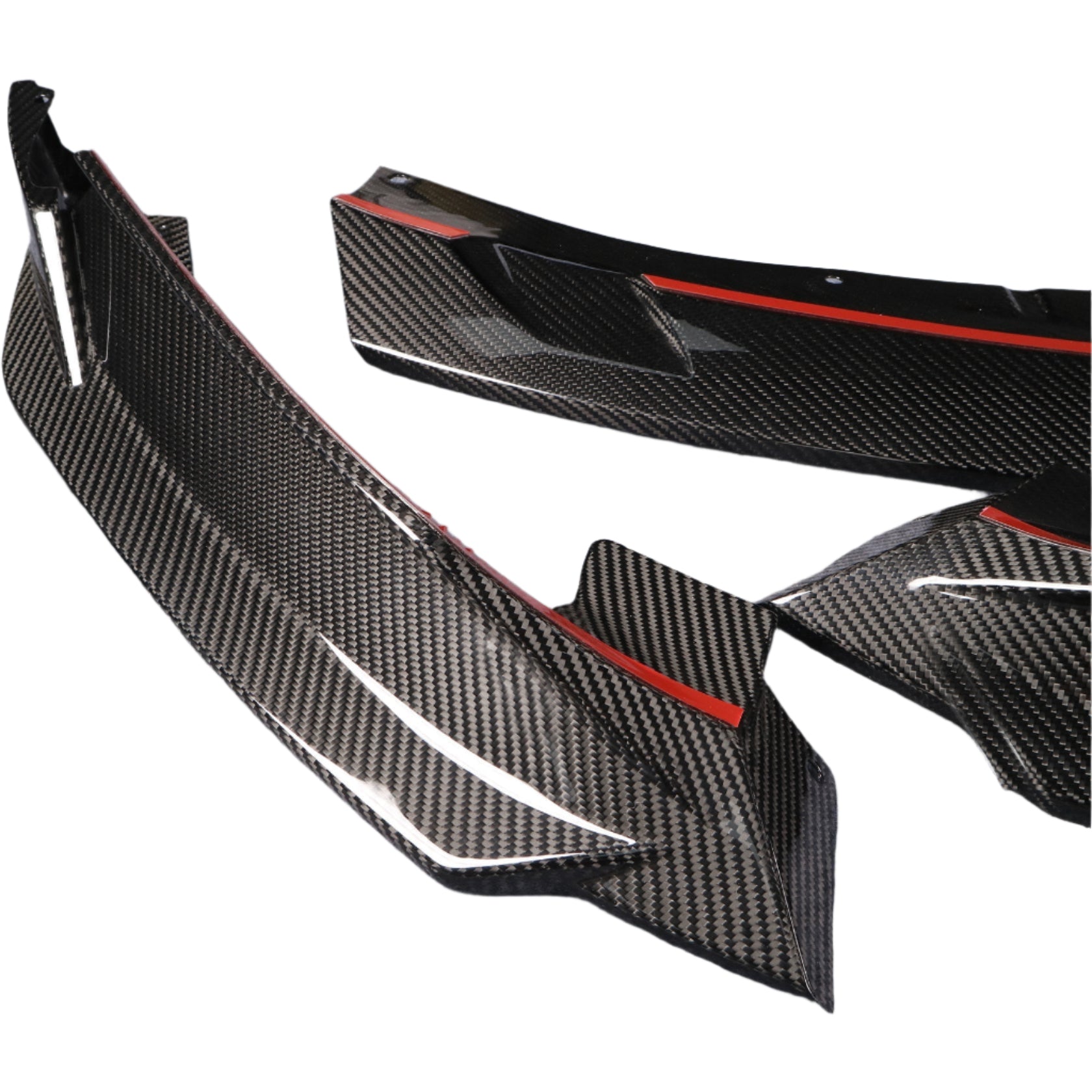 Pre-Preg Dry Carbon Fiber Front Lip R- V2 Style - BMW G80 & G81 M3 / G82 & G83 M4