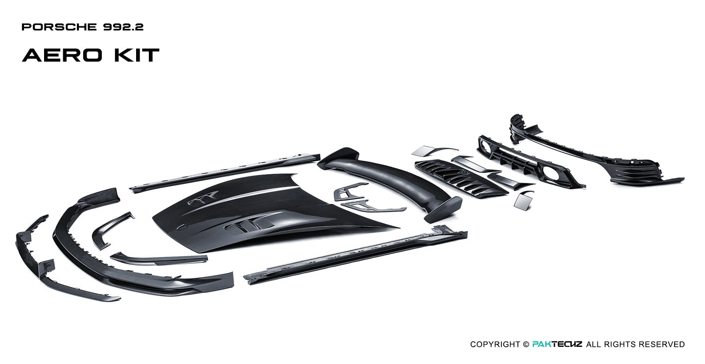 Full Dry Paktechz Carbon Fiber Aero Body Kit - Porsche 911 992.2