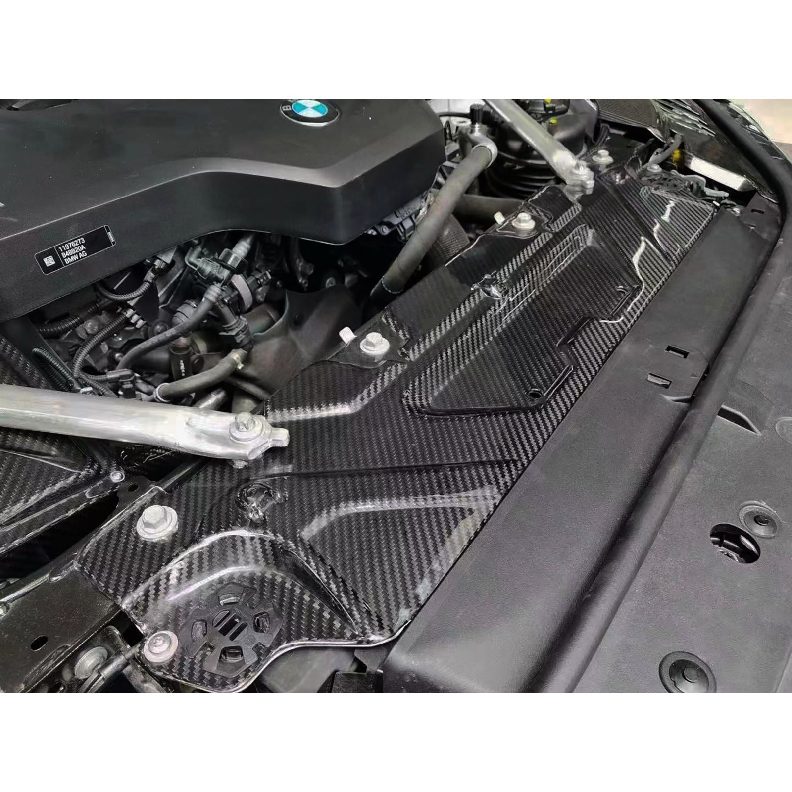 Prepreg Carbon Fiber Engine Bay Cooling Shroud Cover - BMW G20 3 Series / G22 G23 G26 4 series