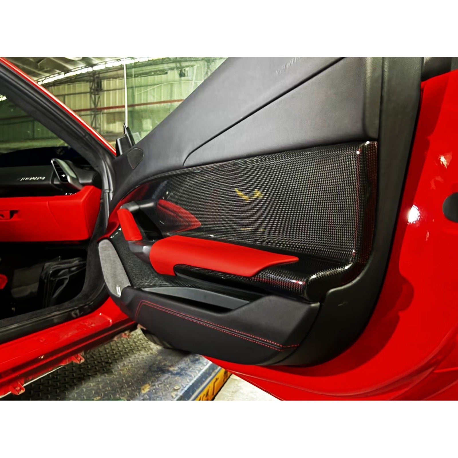 Carbon Fiber interior Door Trim - Ferrari 488 GTB 2015-2020