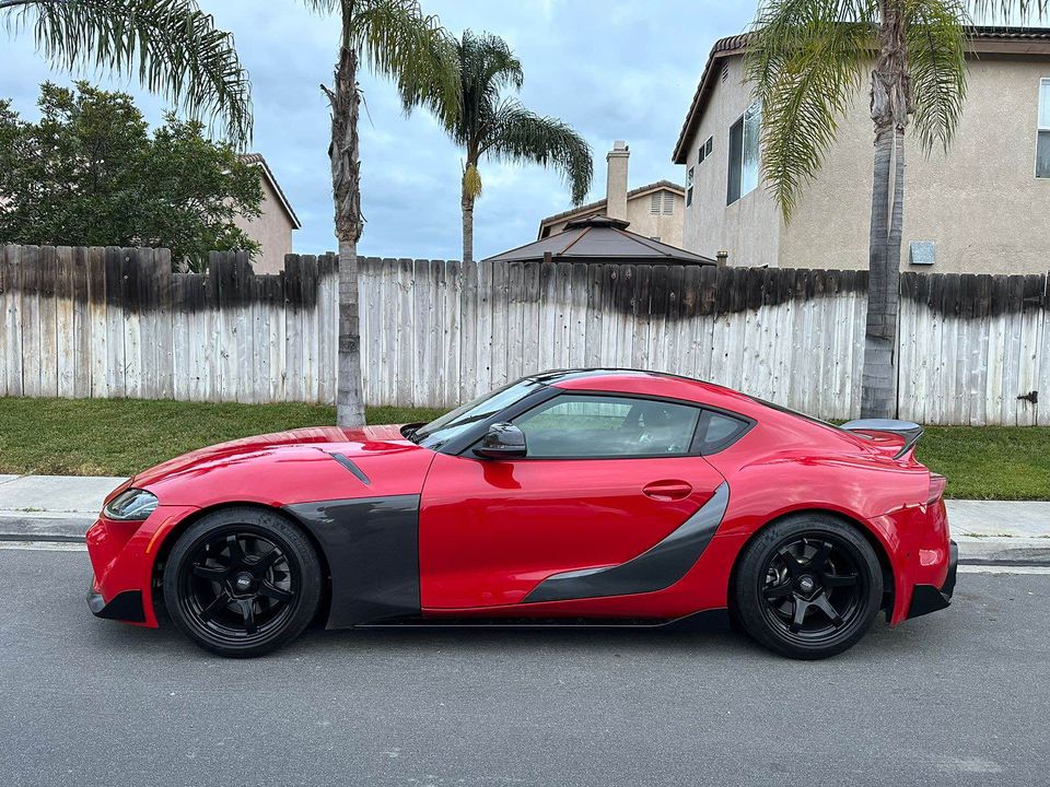 Carbon Fiber Door Fender Trims - Toyota A90 Supra