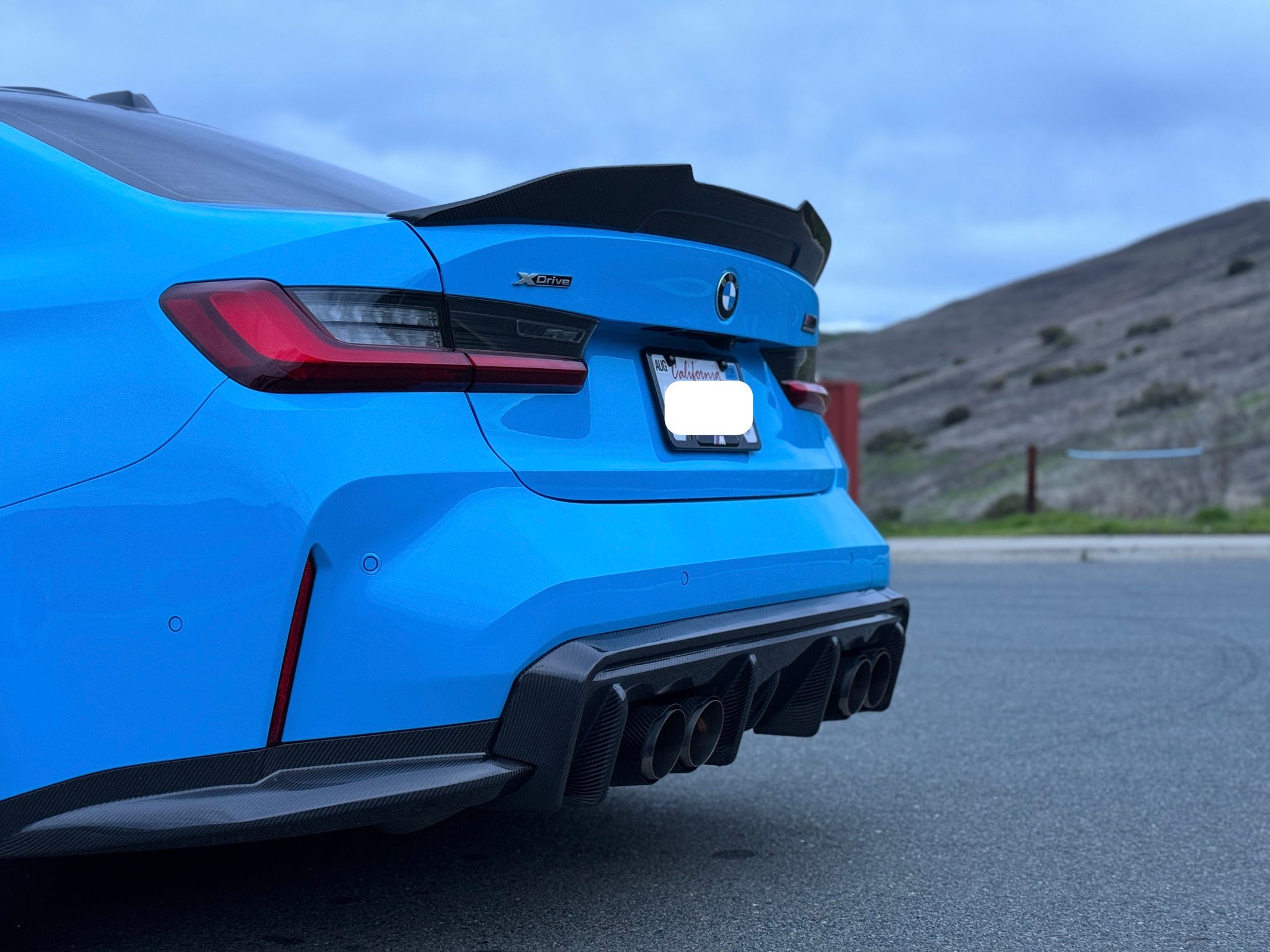 Carbon Fiber 3D Style Rear Diffuser + Corner Extension - 2021-2025 BMW G80 M3 / G82 M4