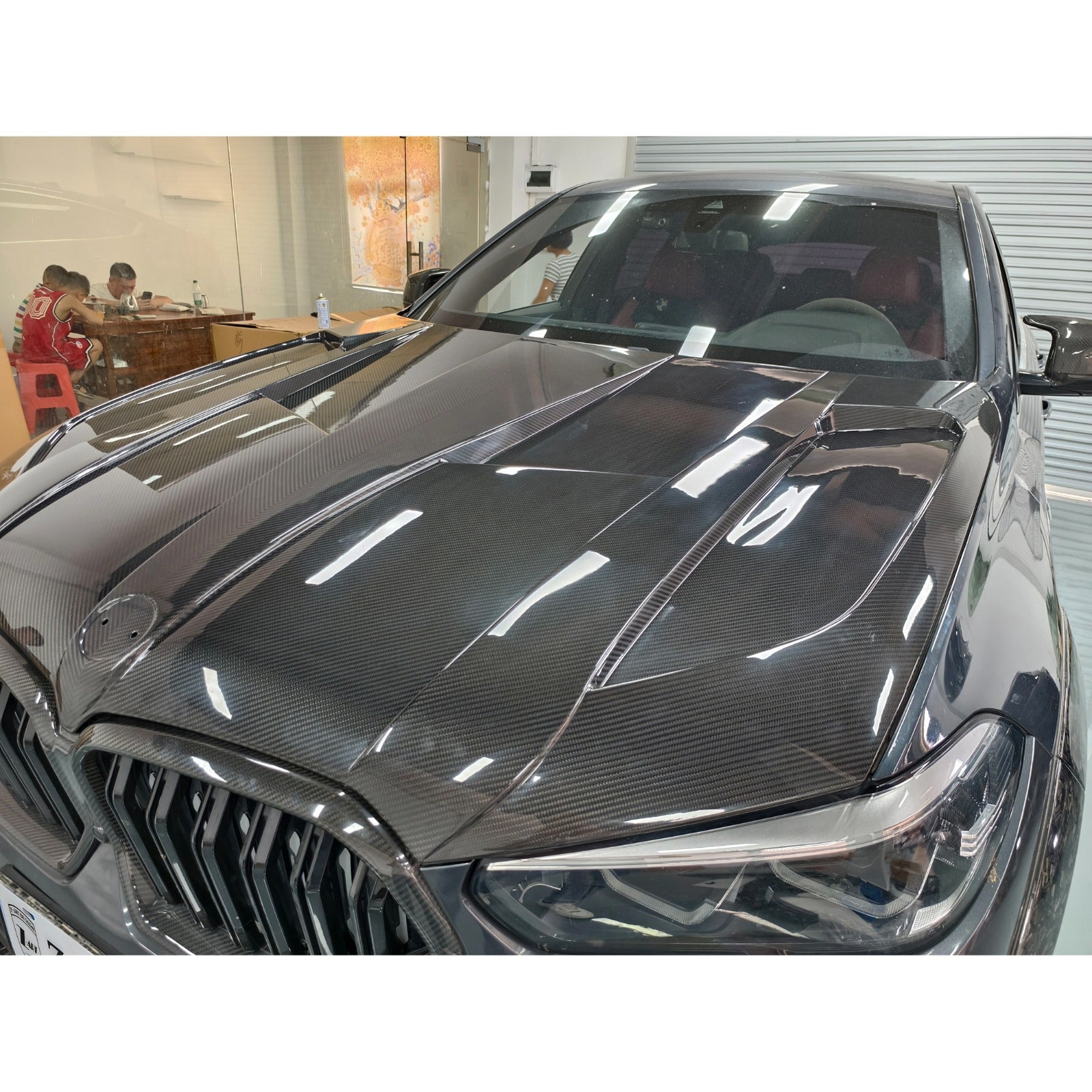 LD Style Carbon Fiber Engine Hood Bonnet - BMW X5M F95 X6M F96 X5 G05 X6 G06