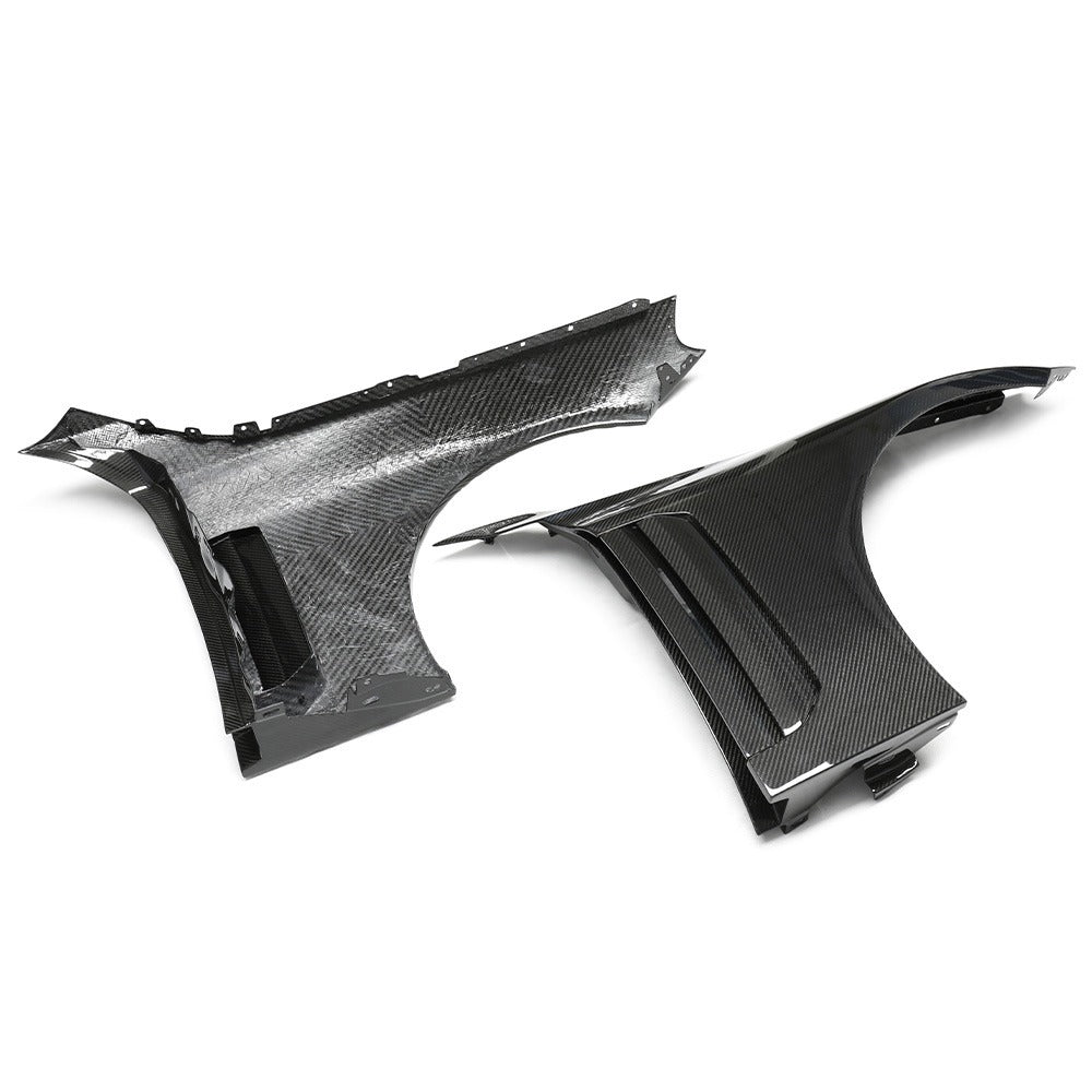 Prepreg Carbon Fiber V Style Front Fender w/ Side Skirt Set - BMW G87 M2