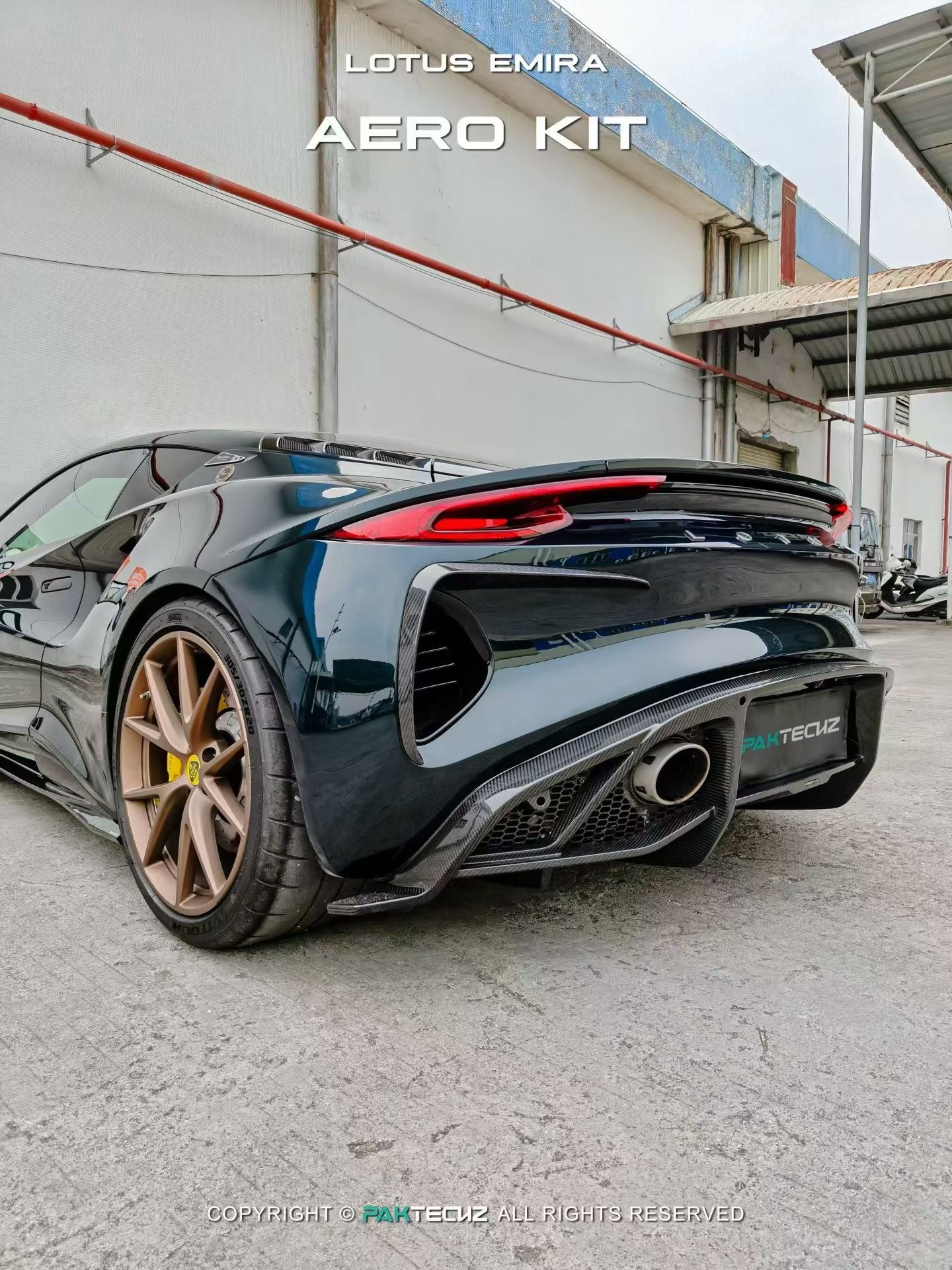 Paktechz Dry Carbon Fiber Rear Diffuser - Lotus Emira