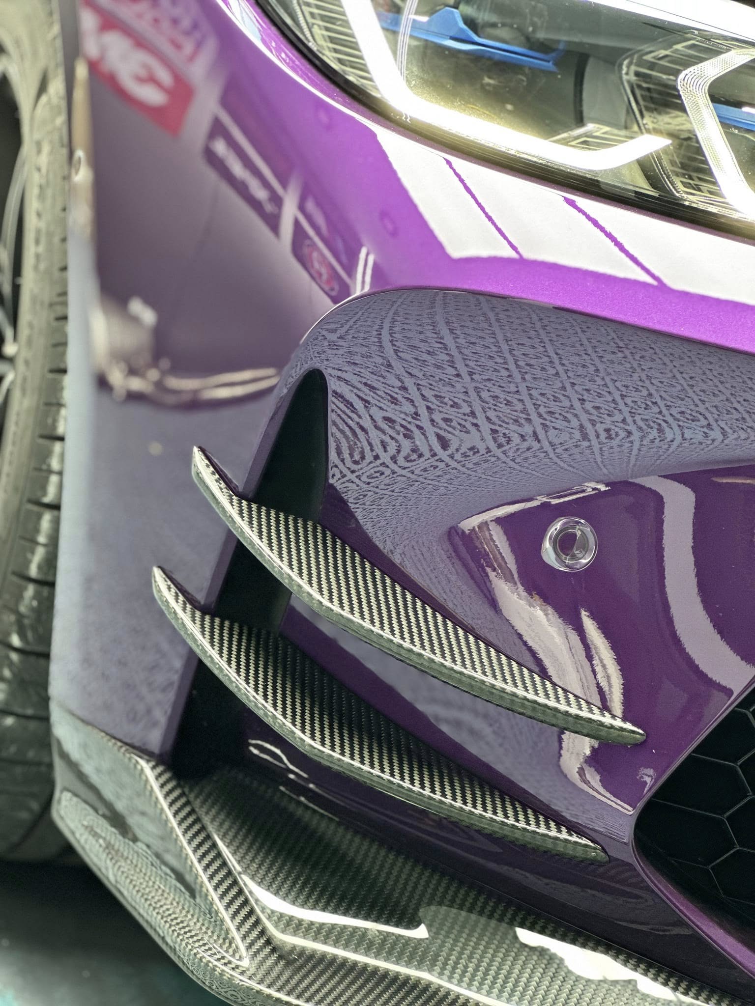 CARBON FIBER FRONT BUMPER CANARDS - BMW G8X G80 G82 M3 M4