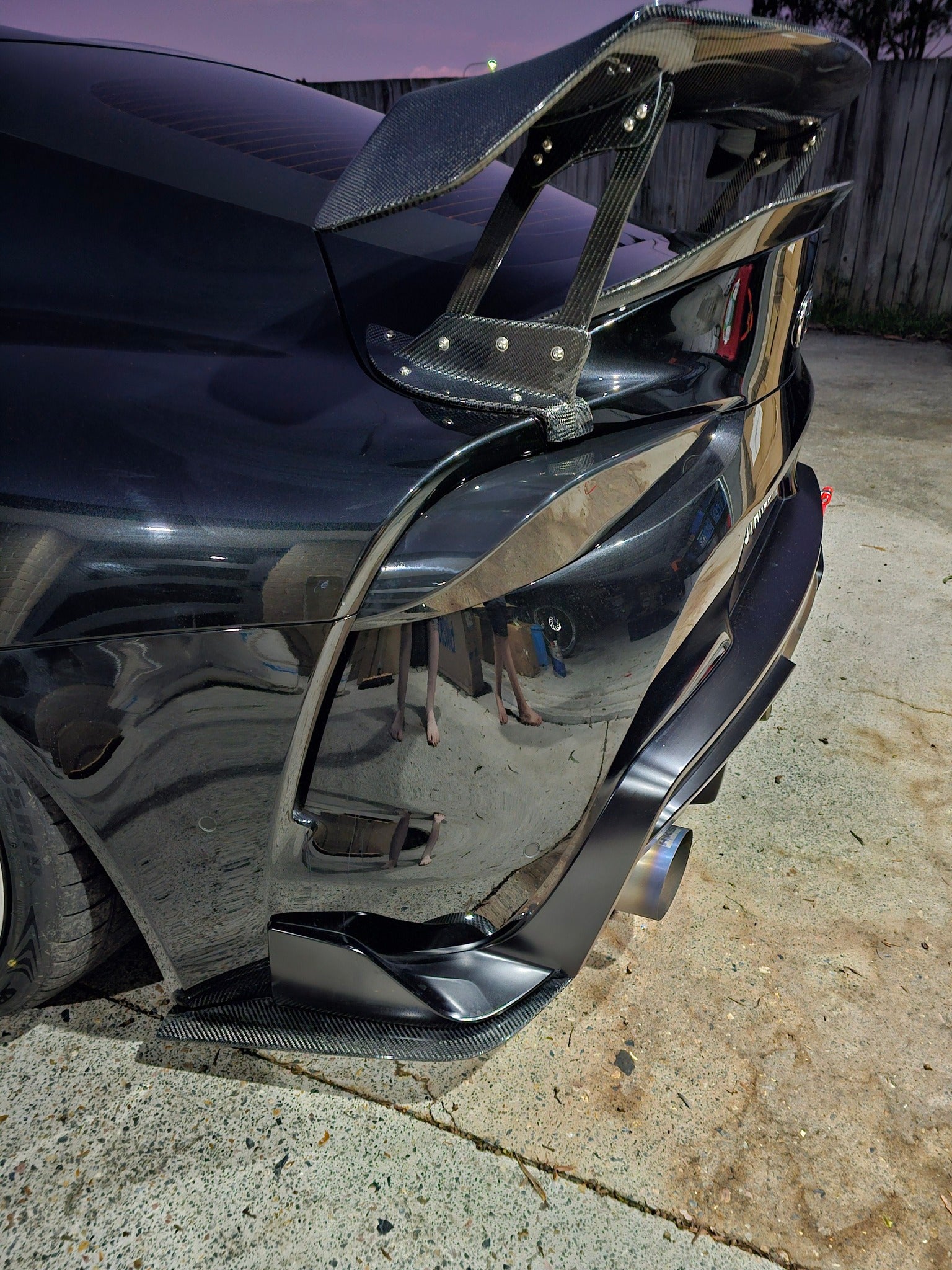 V Style V1 Carbon Fiber Rear Spoiler Wing -  Toyota Supra GR A90 A91 MK5