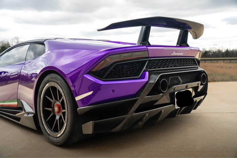Carbon Fiber Performance Style Rear Wing w/ base-  Lamborghini Huracan