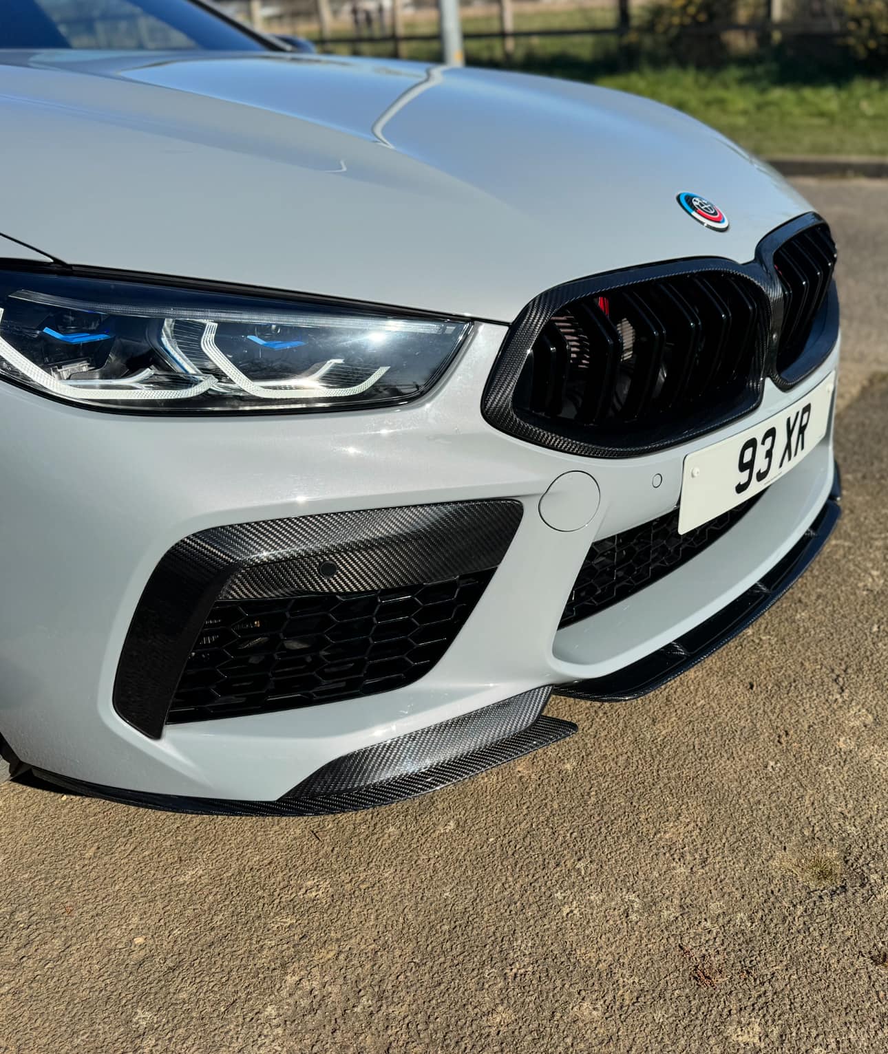Carbon Fiber Front Bumper Upper Splitter & Lower Trim Set - BMW M8 2019-2022