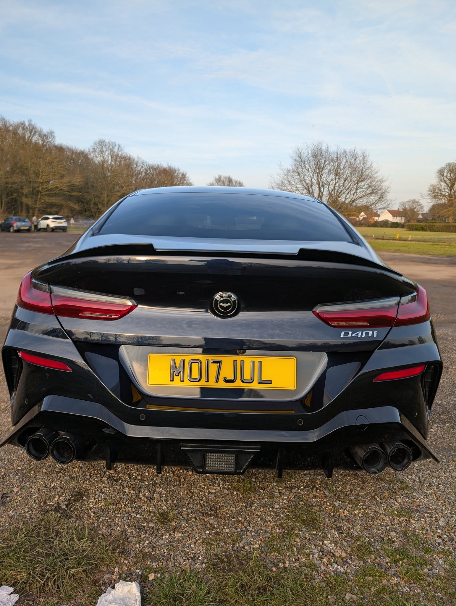 Carbon Fiber Rear Diffuser w/ LED - BMW M850i 840i M Sport 2020-2023