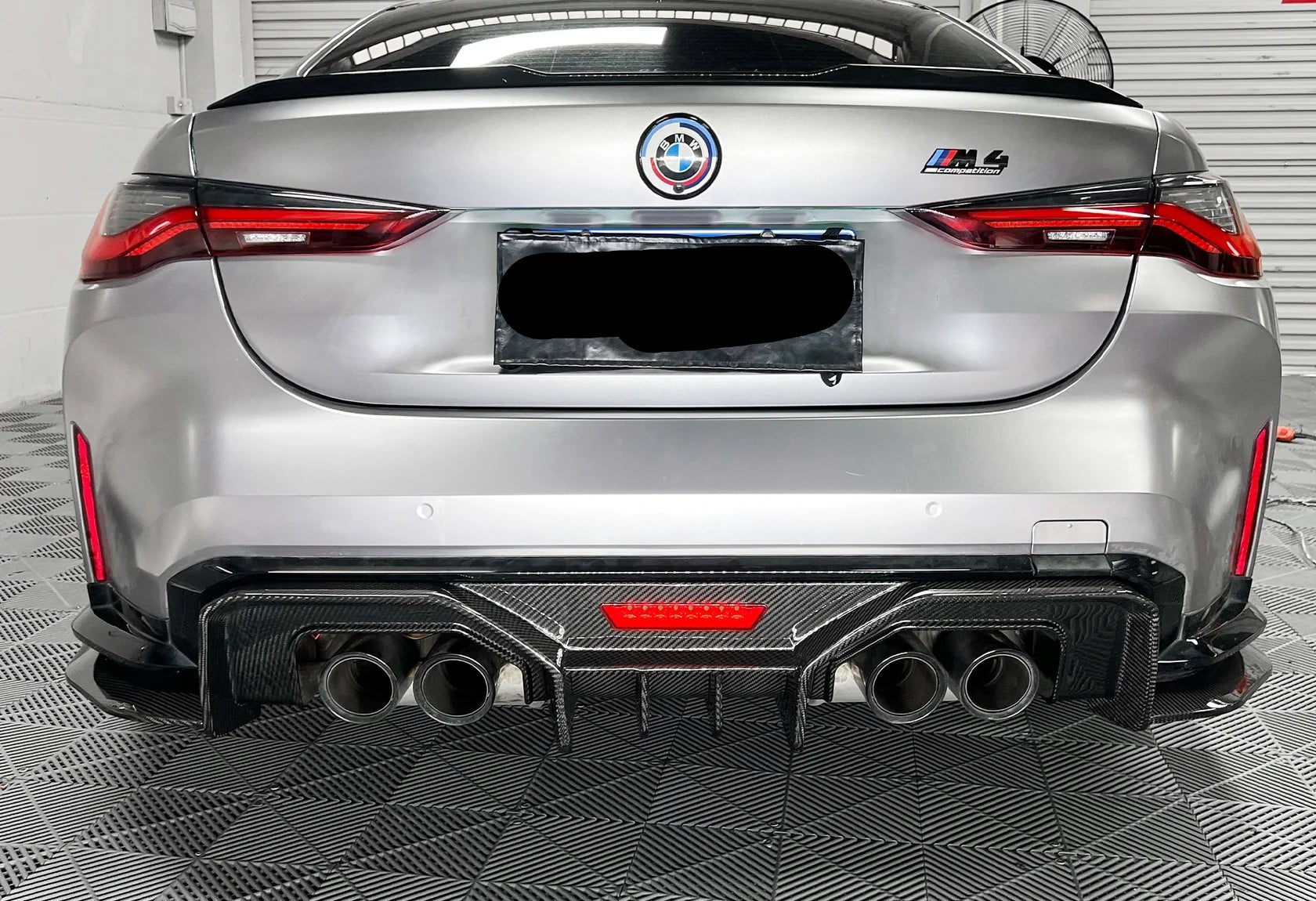 Carbon Fiber Diffuser w/ LED Light AD Style - BMW G80/G81/G82/G83 M3 M4