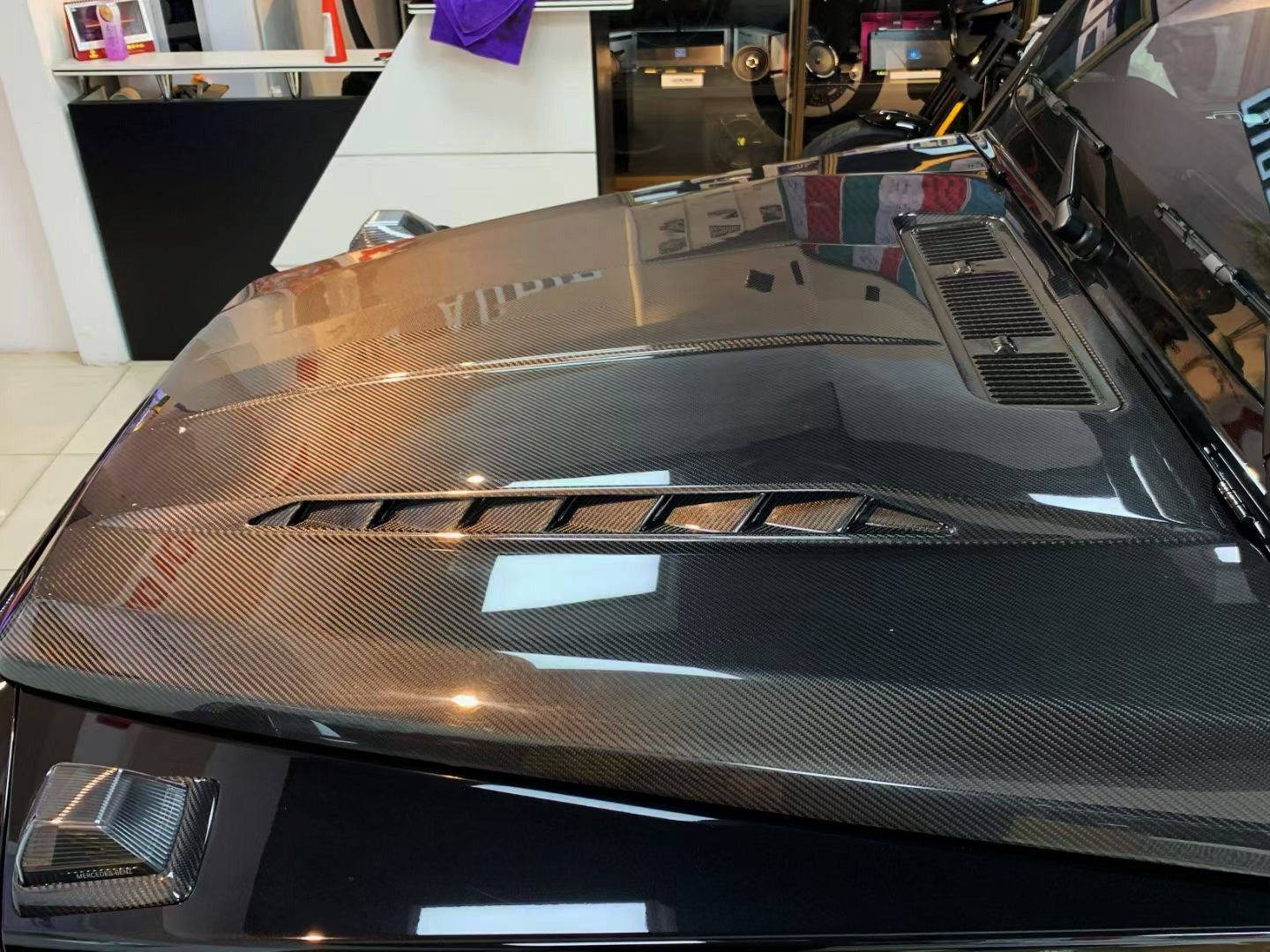 Prepreg Dry Carbon Fiber TC Style Hood Replacement - Mercedes Benz G Class W464 W463A W465 G350 G500 AMG G63