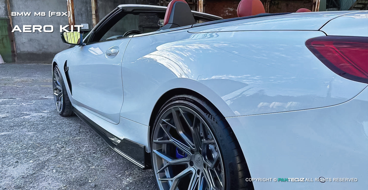 Dry Carbon Fiber PT Style Side Skirts - BMW M8 F91 F92