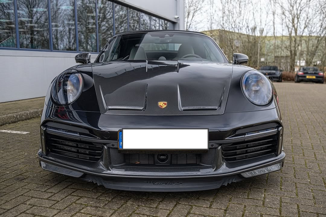 Prepreg Carbon FIber Sporty Front Splitter Lip - Porsche 911 992 Turbo S Coupe 2019-2021